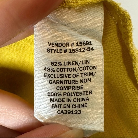 NORTHERN Reflections Mustard Yellow Linen Blend Jacket Medium - Picture 6 of 8